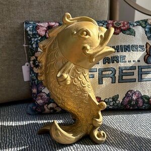 Gold Koi Fish Figurine